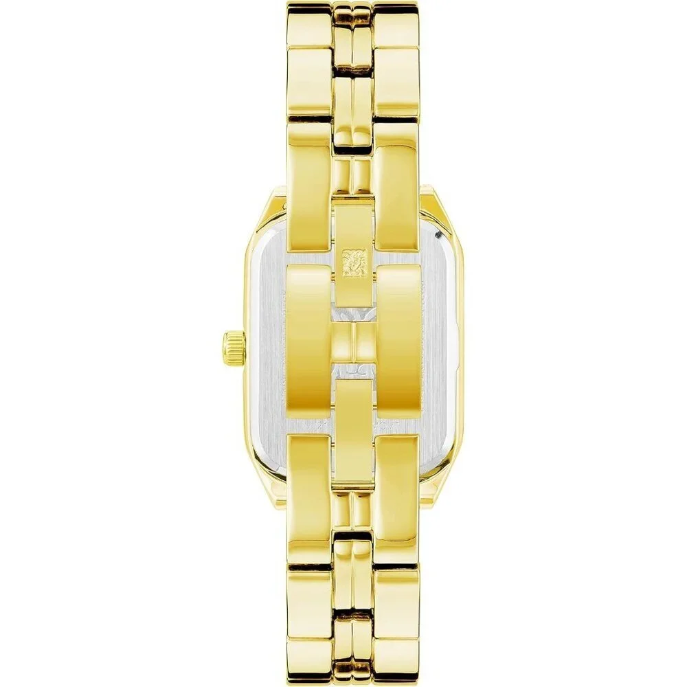 Women's Gold Pink Stainless Steel Water Resistant Bracelet Adjustable Watch